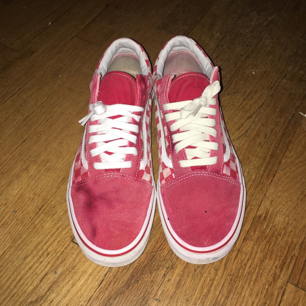 Vans red checkered old skool